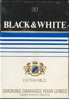 Black and White Extra Mild cigarettes England